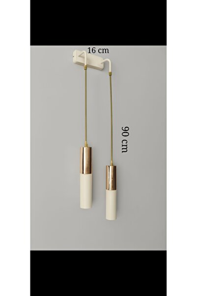 Bozyaka Aydınlatma Arya 2-Piece Decorative Wall Sconce Cream & Gold Plated (Daylight Led Bulbs Included...)