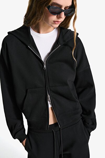 Bershka Oversize zip-up hoodie