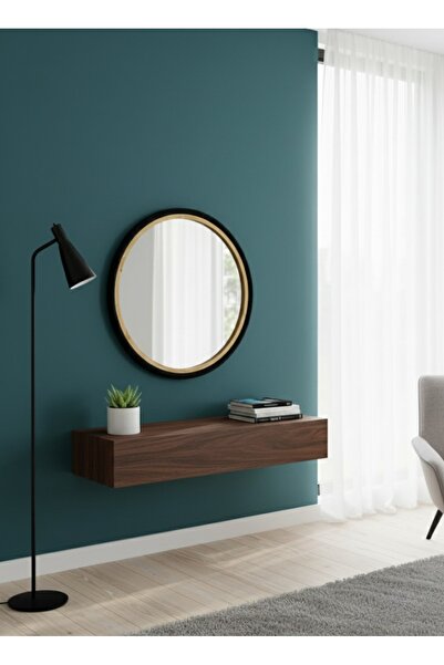 DEC26 Elegant and modern wooden frame mirrors, size 100*100 cm