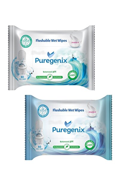 Puregenix Flushable Islak Tuvalet Kağıdı 10x60'lı 600 Yaprak