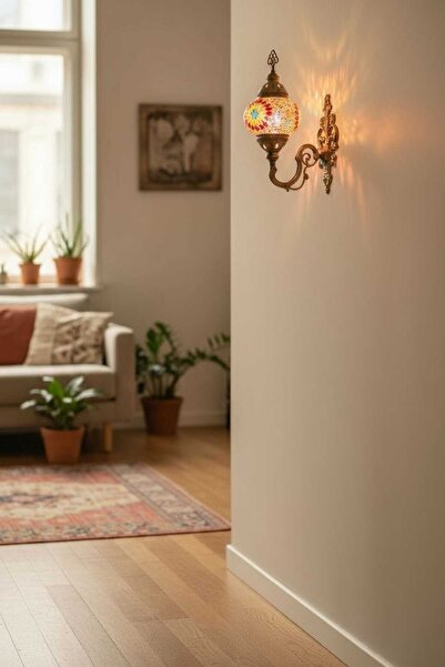 ZEM ARİS HEDİYELİK Gold Color Handmade Sconce