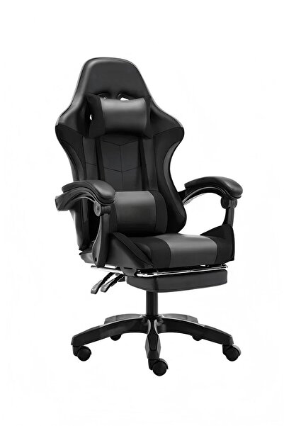 AZZHAAR كرسي ألعاب كمبيوتر قابل للتعديل، كرسي مكتب من الجلد الصناعي، مسند ظهر مرتفع للأسفل