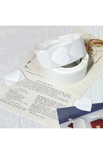 OBRO Rolă de 500 de etichete autoadezive în formă de inimă – Etichete autoade...