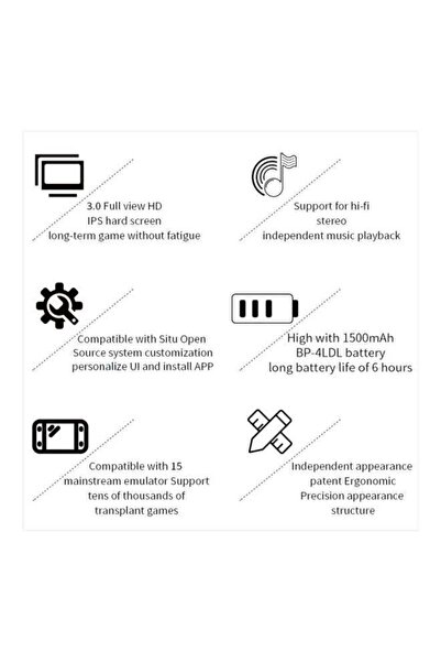 COOYA Q90 Retro Handheld Video Game Console, Portable Gaming Console, 3.0''IPS Screen Built-in 16G White