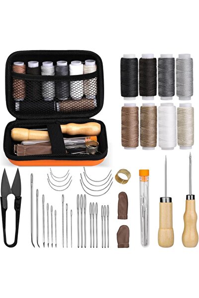 Choice type2 BUDDUR Heavy Duty Leather Sewing Kit With Hand Sewing Needles And Waxed Thread for Car Seats