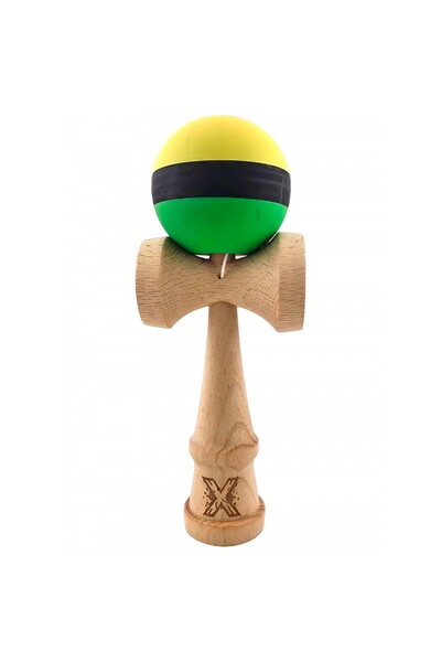 Kendama X Original, Professional, Flippy, Wooden, Rubber Grip, 18 cm, Yellow/...