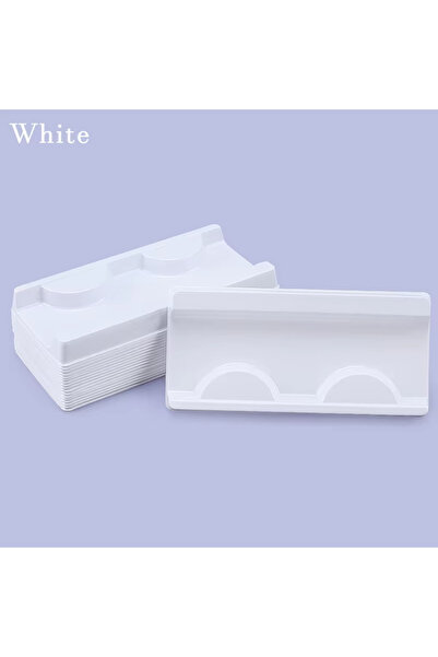 Choice1 40 قطعة من علب الرموش البلاستيكية البيضاء الشفافة، 25 مم، حامل رموش المنك، مستطيل فارغ