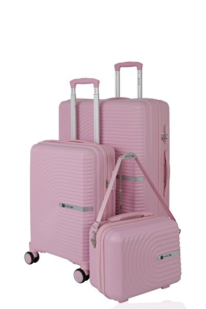MÇS Mçs Polipropilen 3'lü Valiz Seti Büyük & Kabin & Makyaj V374