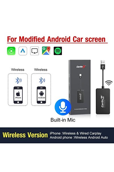 Choice محول Carplay اللاسلكي CarlinKit مع ميكروفون وبلوتوث 4.1 وأندرويد أوتو ...