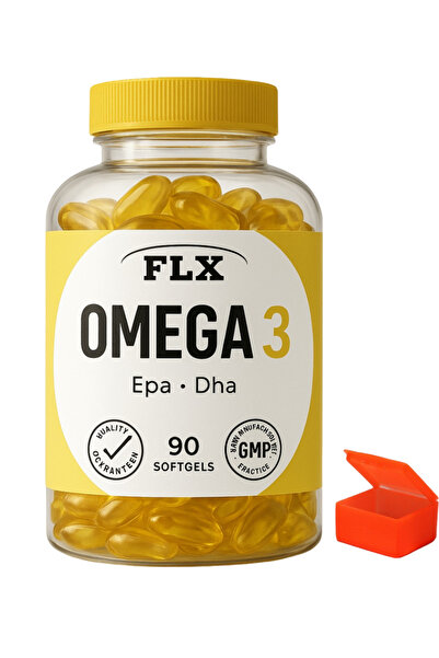 Flx Vitamin FLX Omega 3 Balık Yağı 1000 mg 90 Softgel - Hap Kutusu