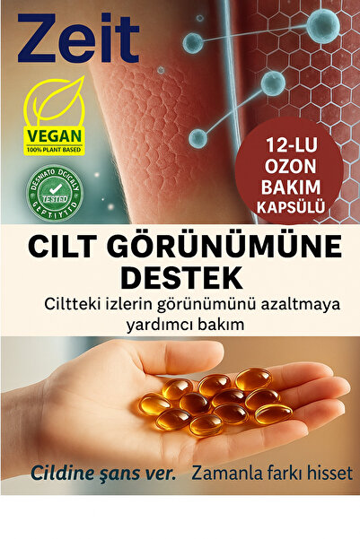 ZEİT OZON Cilt Bakım Kapsülleri 24’lü | Yara, Yanık ve Leke Görünümünü Destek...