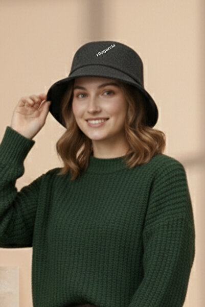 Ritagarcia Жіночий круглий антрацитовий капелюх з козирком