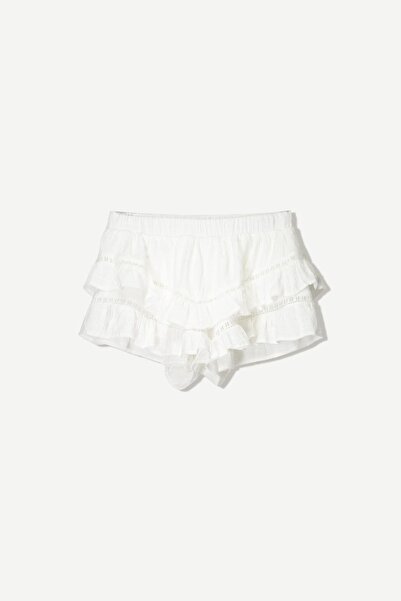 Bershka Textured boho skort