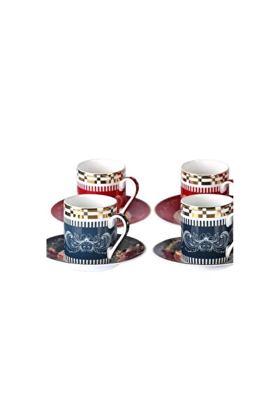 Lucky Art Lancelot Bone 6-Piece Coffee Cup Set
