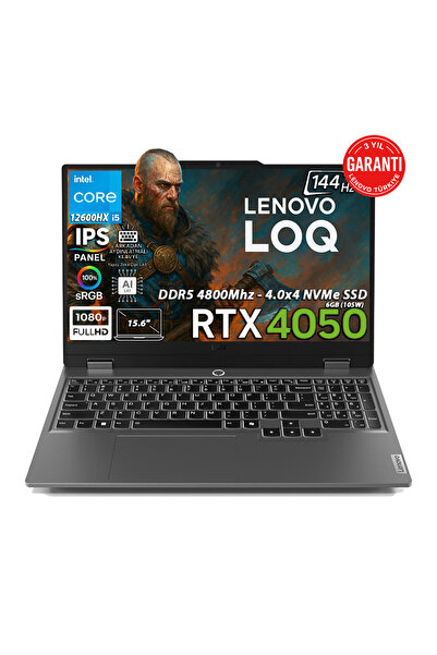 LENOVO LOQ 15IAX9 Intel Core i5-12600HX 12GB 1TB SSD RTX 4050 6GB 15.6" FHD I...