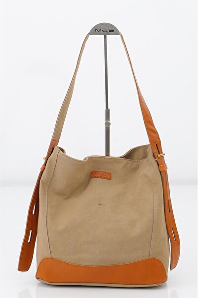 Baggaj Ko25222 Women's Shoulder Bag with Leather Trim