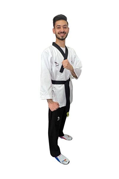 JUMOK Taekwondo Siyah Yaka Poomsae-Pomse Elbisesi (Yıldız Erkek)