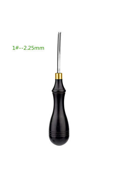 Choice 2.25 مم Zxiixz 1 قطعة 0.6 إلى 2.25 مم أداة تشذيب حواف الجلد ذات الفم العريض بمقبض خشبي لـ