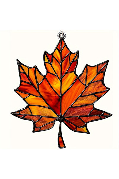 Choice 1pc yellow 2D Flat,Thanksgiving Acrylic Maple Leaf Light Catcher, Clas...