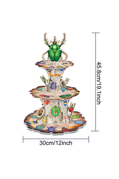 Choice1 DT124 خلفيات حفلات أعياد الميلاد بتصميم حشرات وحيوانات برية كرتونية ر...