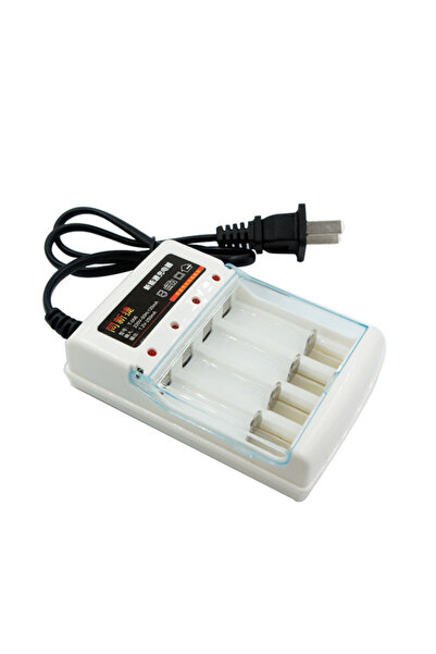 Choice شاحن سريع بأربعة منافذ AA AAA بالولايات المتحدة 220 فولت Ni-Cd 4 فتحات...