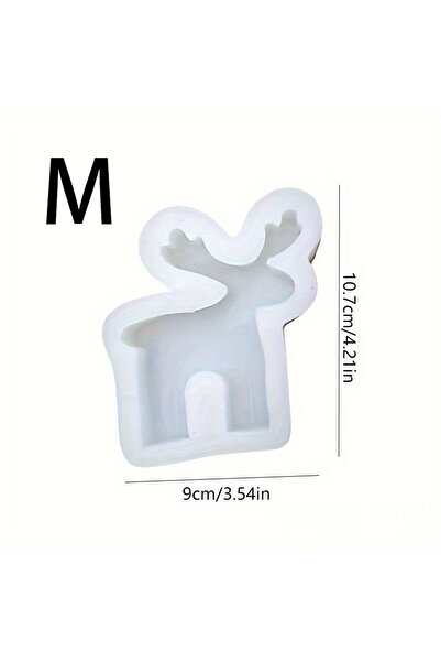 Choice قالب سيليكون متوسط الحجم على شكل غزال عيد الميلاد، قوالب طينية، قوالب ...