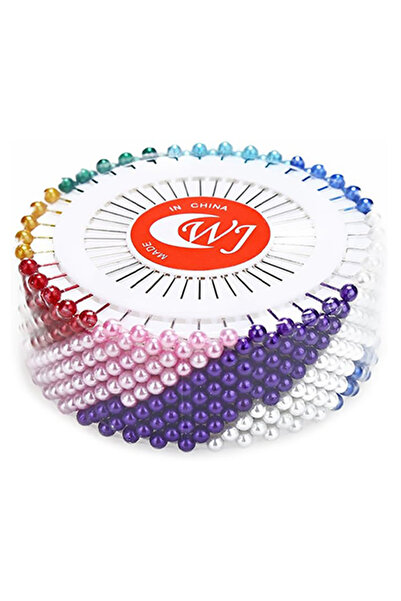Choice Colorful 480Pcs Sewing Pins Straight Pins Head Pins White Colorful Round Pearl Head Dressmaking Quil