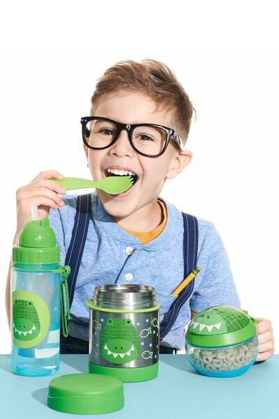 Skip Hop Stainless Steel Food Storage Thermos Set - Crocodile