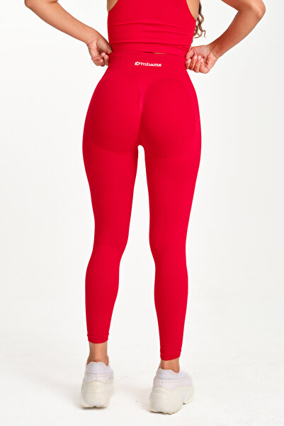 gymhams Red Sculpta Series (High Recovery) Hip Gathering Shaper Push up Women's Sports Leggings