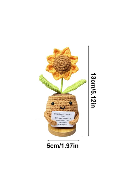 Choice No Base A New Positive Energy Heart Flower Hand-woven Dolls Home Room Decor Hug Pocket Knitting Doll