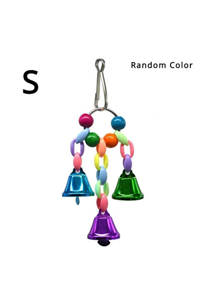 Choice S Bird Bells Toy Hanging Cage Bell with Sweet Sound Colorful Wood Beads Bells for Lovebirds African.