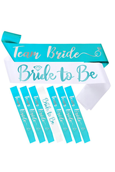 Choice 7pcs team bride-2 1Set Rose Gold Team Bride To Be Satin Sash for Bache...