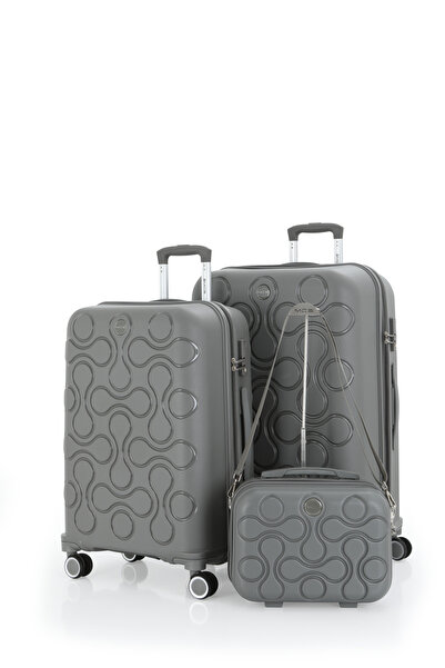 MÇS Mçs Polipropilen 3'lü Valiz Seti Büyük & Orta & Makyaj V376