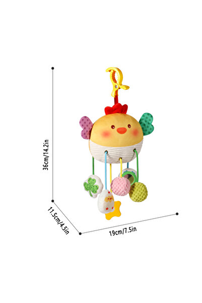 Choice QBX201 Chicken Christmas Decoration Baby Plush Toys, Stroller Toy With Sensory Details Car Seat Toys