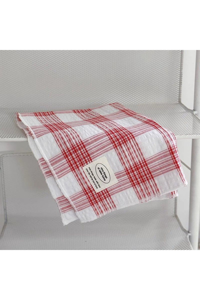 Choice مفرش طاولة منقوش باللون الأحمر الكوري بتصميم كلاسيكي أزرق 30×40 سم، مف...