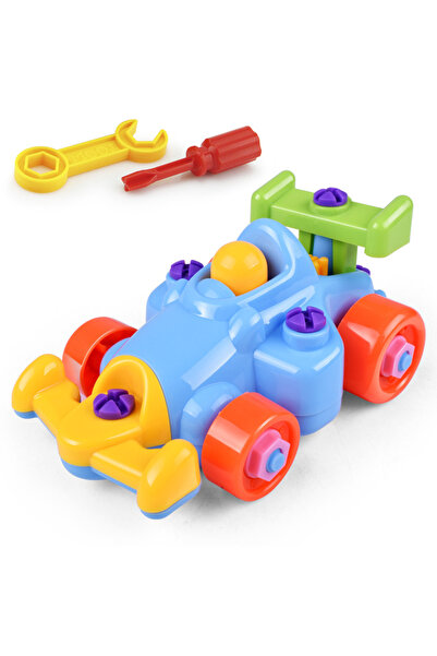 Choice one piece Karting 1PC Random Color Disassembly Engineering Vehicle - Educational DIY Toy with Trains