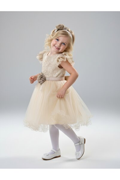 Şenkız Κοριτσίστικο φόρεμα πριγκίπισσας με τούλι και στέμμα Φόρεμα για ειδικές περιστάσεις και πάρτι γενεθλίων