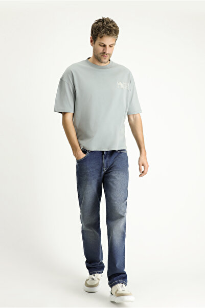 Kiğılı Tricou oversize din bumbac cu imprimeu unic din jerseu - decolteu