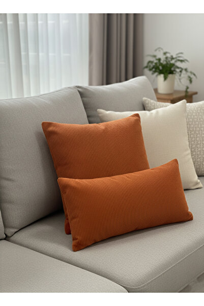 LILYUM Fitilli Yumuşak Dokulu Dekoratif Kırlent Kılıfı (Fermuarlı)