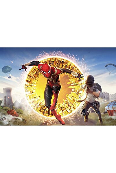 Zumzeria Tablou pe pânză PUBG X Spiderman, 80x50cm, tableou912,
