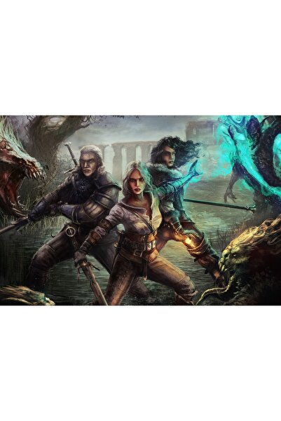 Zumzeria Tablou Canvas The Witcher 3 Wildhunt Trio, 80x50cm, ®