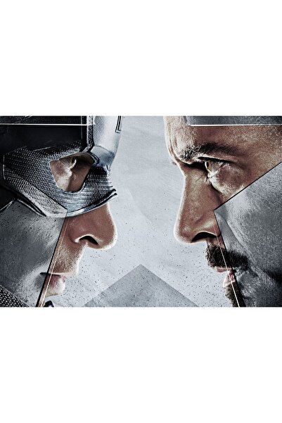 Zumzeria Pictură pe pânză Căpitanul America Război Civil, 80x50cm,