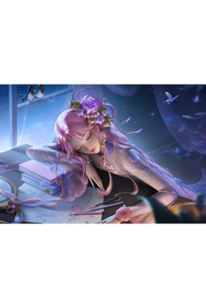 Zumzeria Tablou καμβάς Honor Of Kings ροζ μαλλιά κορίτσι anime, 80x50εκ., tab...