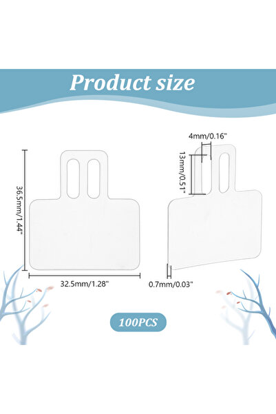 Choice AECH-20508 100 pcs Transparent Price Tags Sleeve for Glasses Slip-on E...