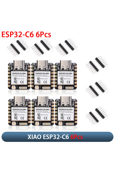Choice ESP32-C6 6Pcs Original XIAO ESP32-C6 Mini Development Board Module 2.4GHz WiFi6 BlE 5.0 for Arduino