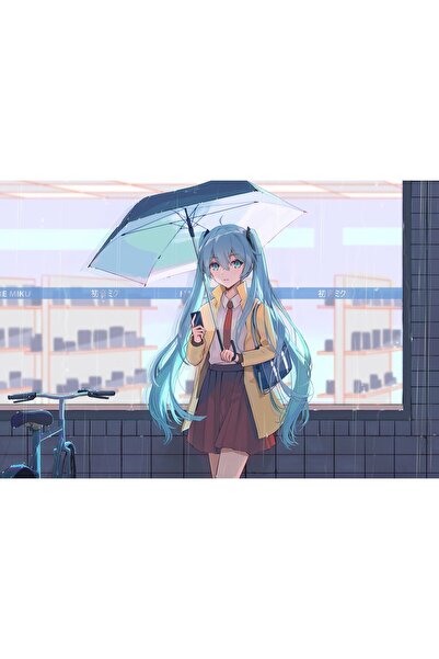 Zumzeria Tablou Canvas Uniforma școlară Hatunse Miku Vocaloid, 80x50cm, tablou1433, Zumzeria ®