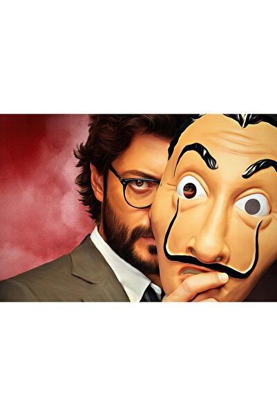 Zumzeria Tablou Canvas Casa De Papel El Profesor Mask, 80x50cm, ®