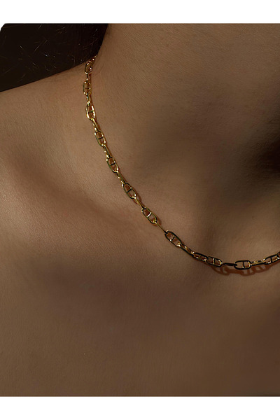 Vigens Mulier 925 Ayar Minimal Bağlantılı Halkalar Zincir Kolye Savieno