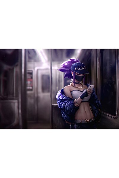 Zumzeria Πίνακας σε καμβά Kda Akali Train, 80x50εκ., tableou1013,