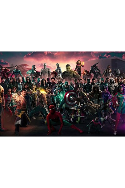 Zumzeria Pictură pe pânză Avengers Mashup, 80x50cm, tableou1339,